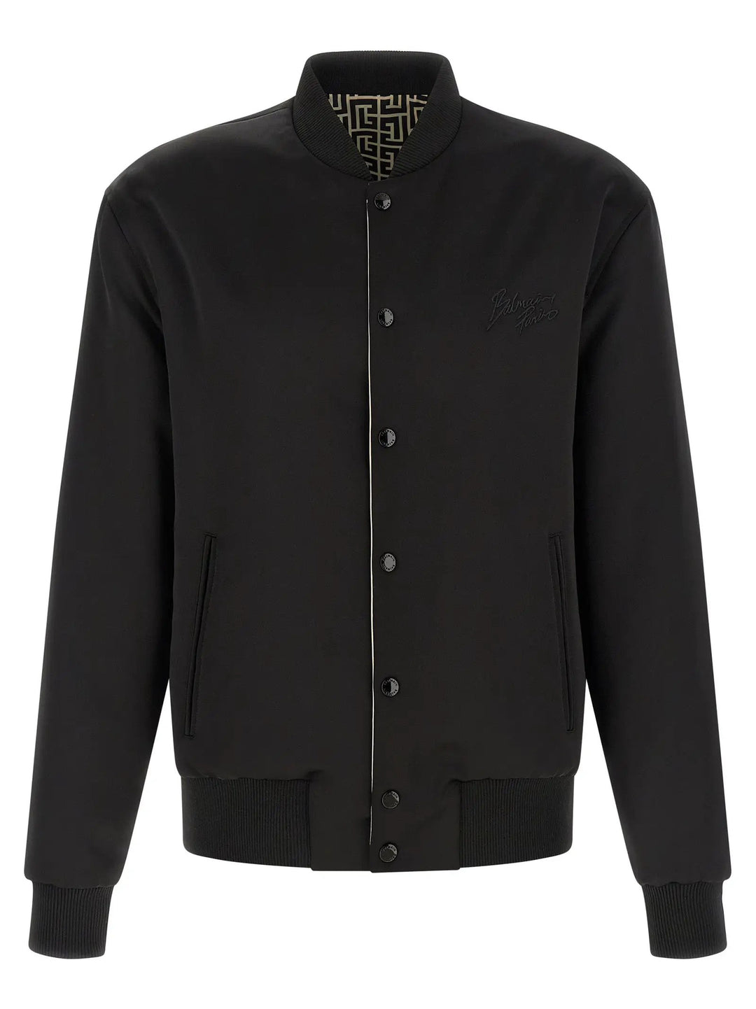 Balmain Black Polyamide Bomber