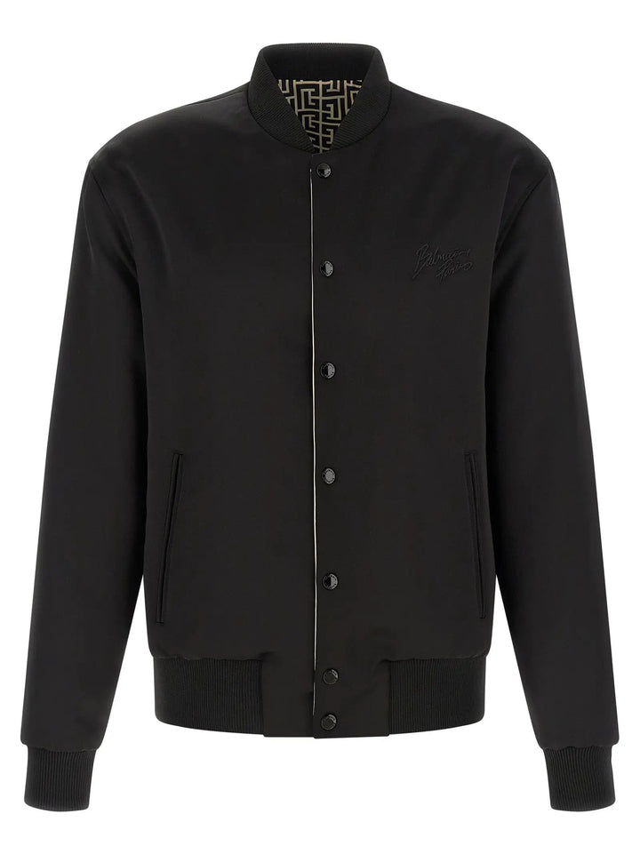 Balmain Black Polyamide Bomber
