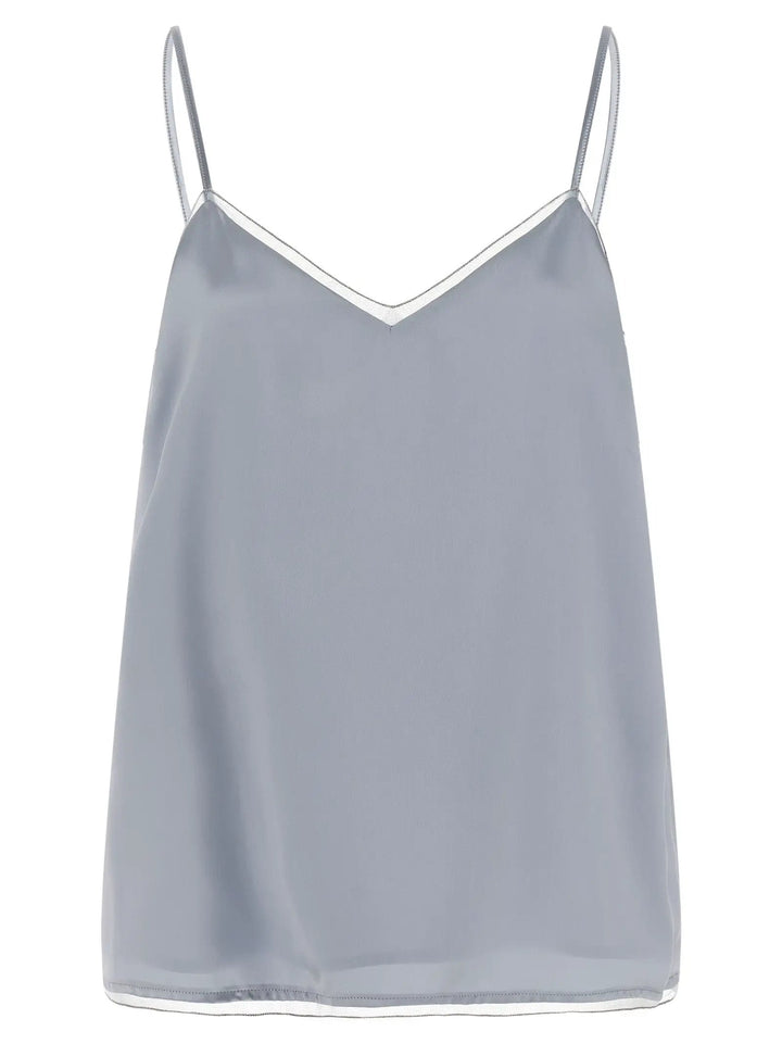 Fabiana Filippi Blue Viscose Tank Tops