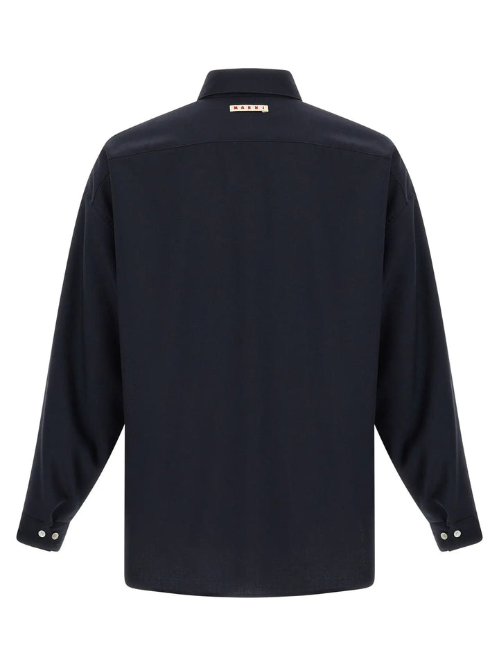 Marni Blue Virgin Wool Blouse