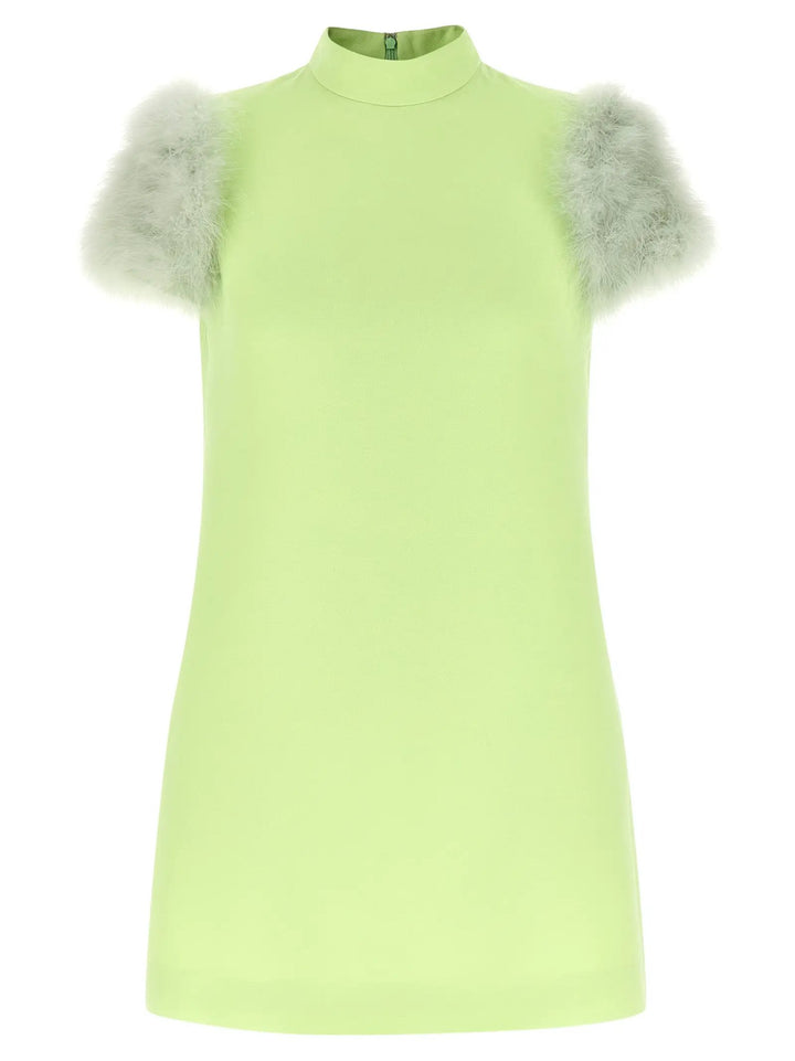 Valentino Garavani Bicolor Virgin Wool Short Dress