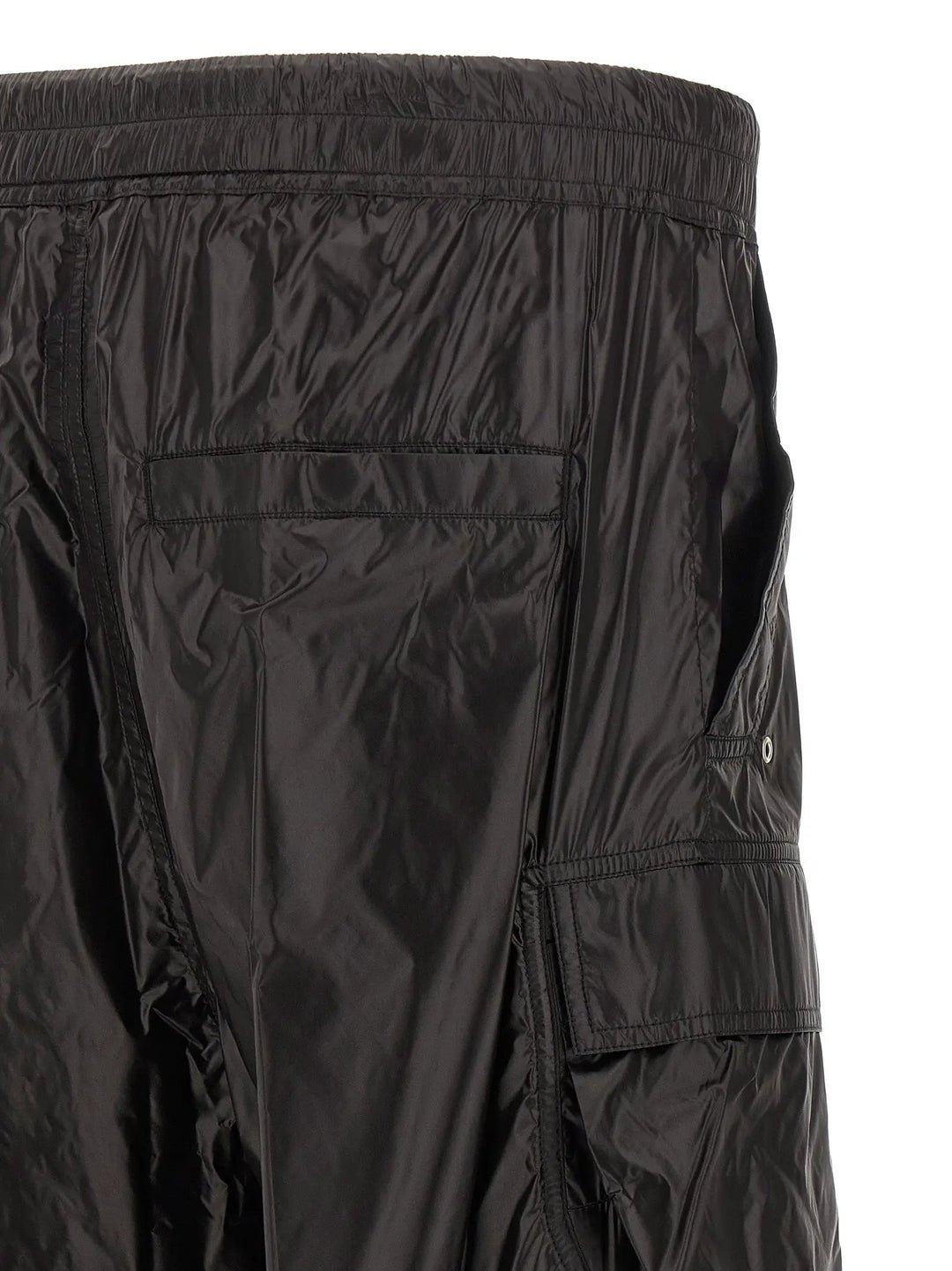 Rick Owens Black Nylon Cargo Pants