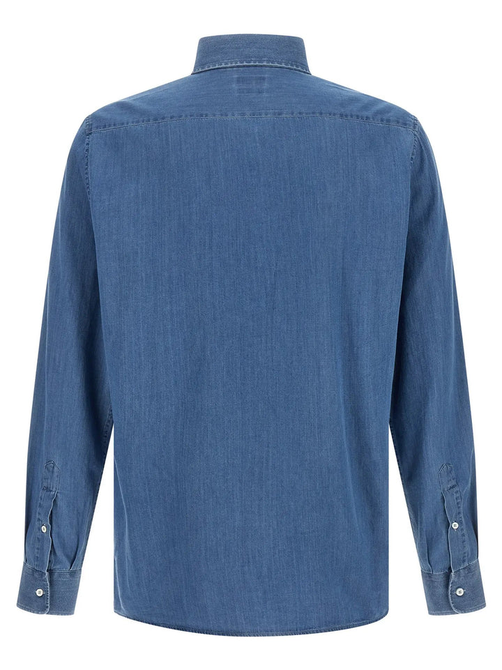 Brunello Cucinelli Blue Cotton Blouse