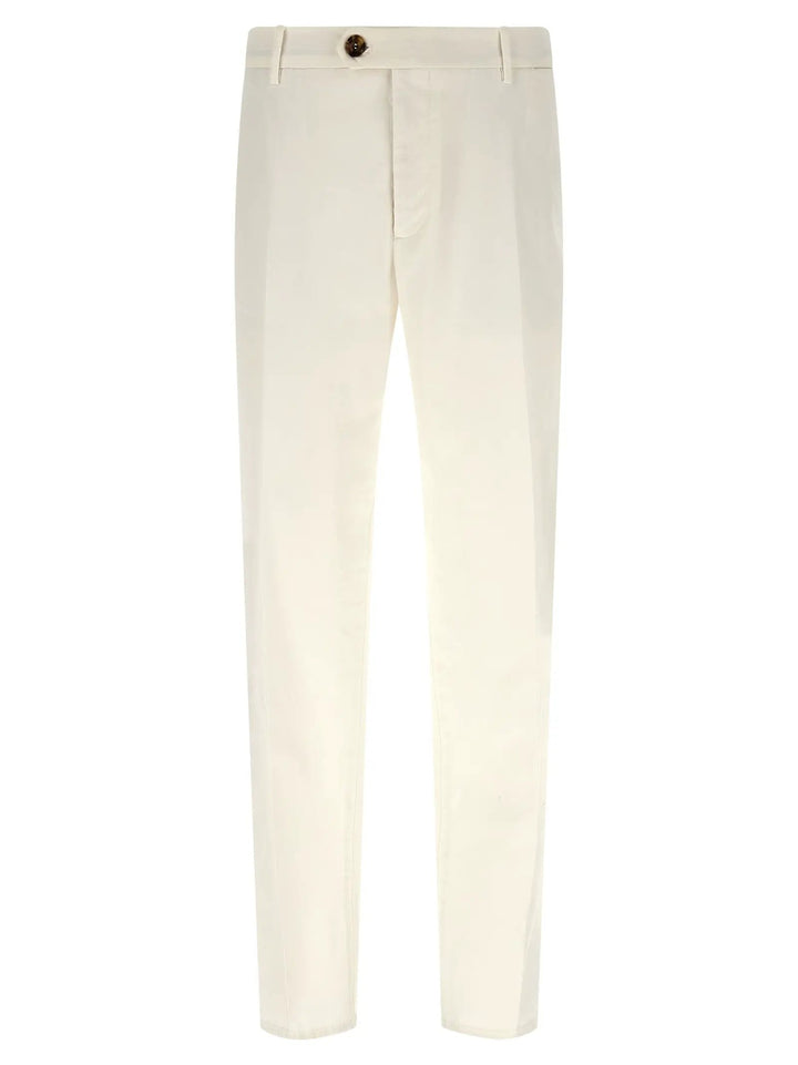 Brunello Cucinelli White Cotton Casual Pants