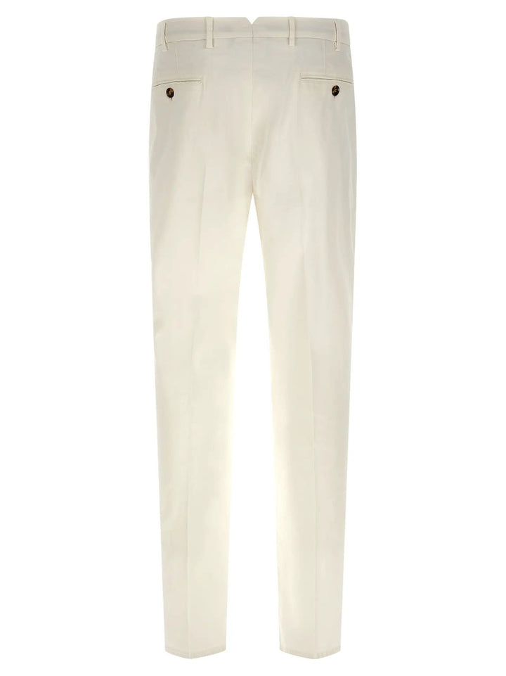 Brunello Cucinelli White Cotton Casual Pants