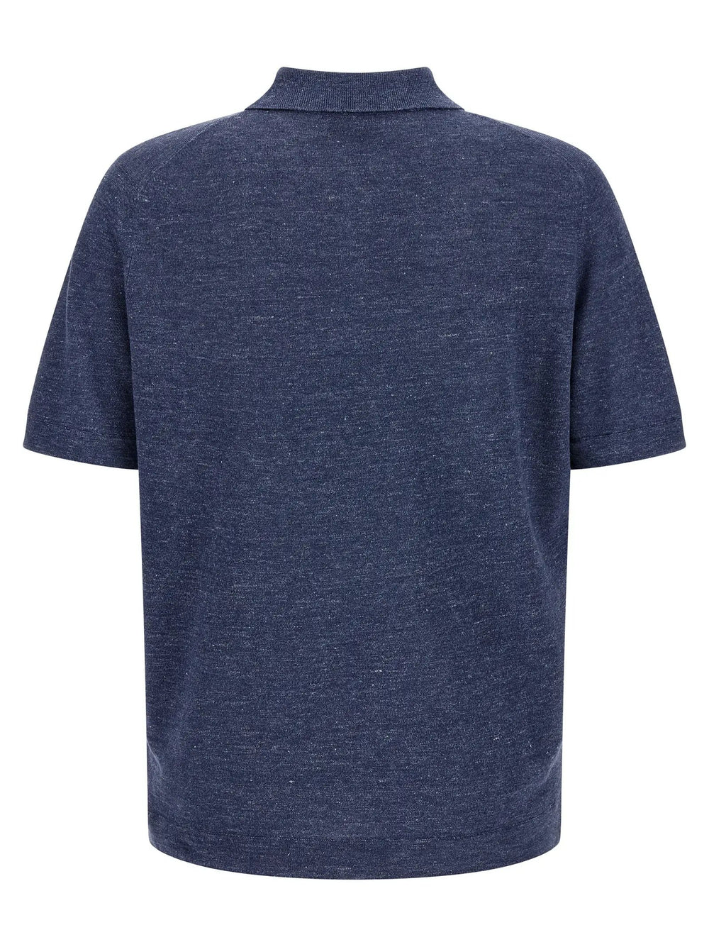 Brunello Cucinelli Sample Sale | Brunello Cucinelli Blue Linen Polo Shirt - | Designer outlet