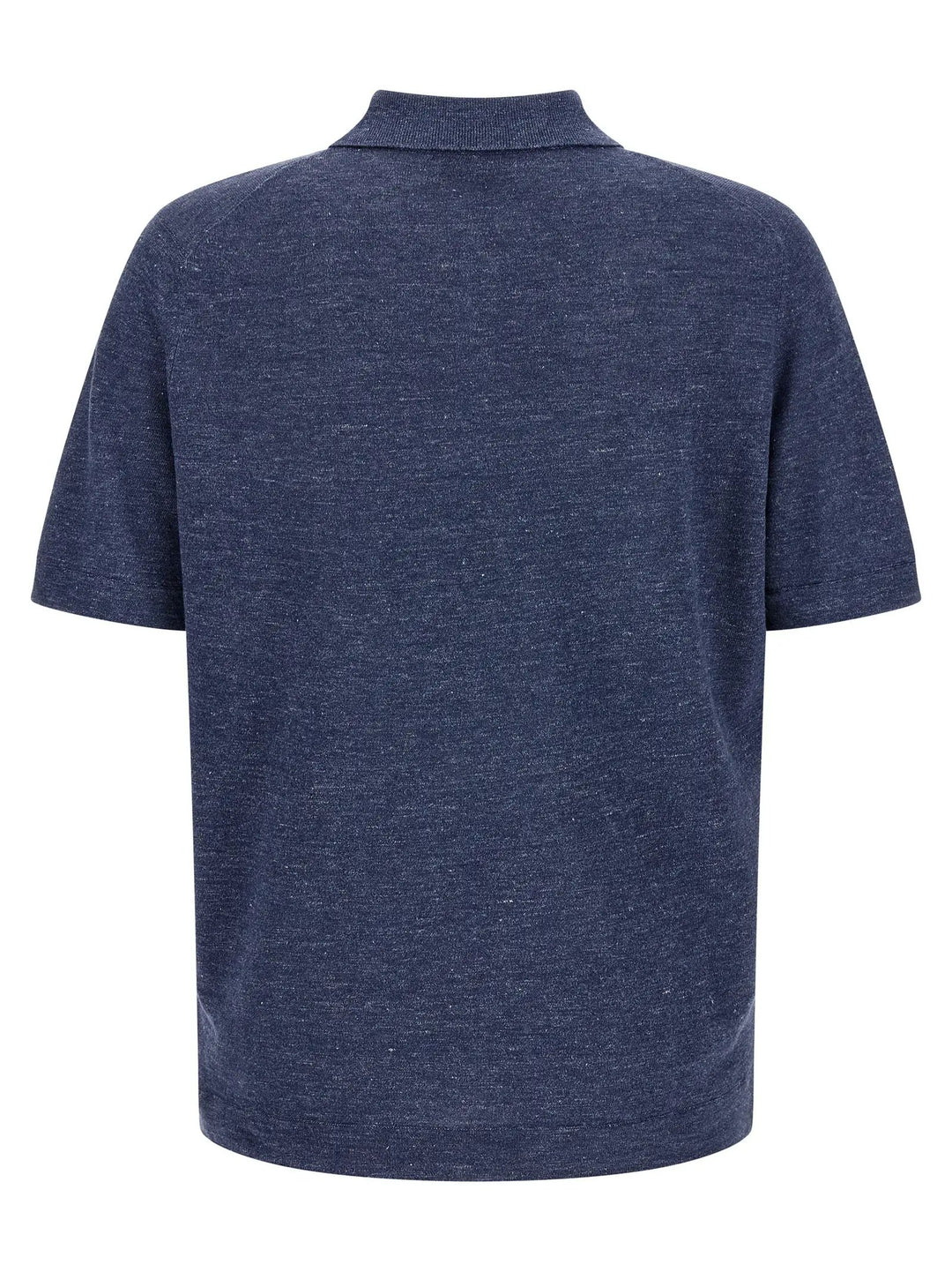 Brunello Cucinelli Sample Sale | Brunello Cucinelli Blue Linen Polo Shirt - | Designer outlet