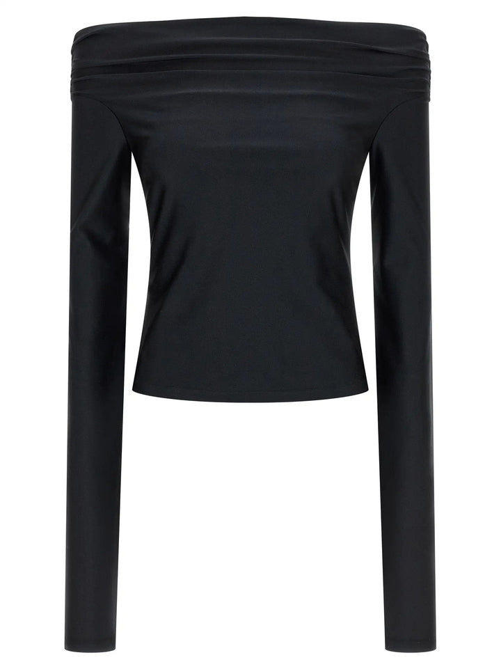 The Andamane Black Polyamide Tank Tops