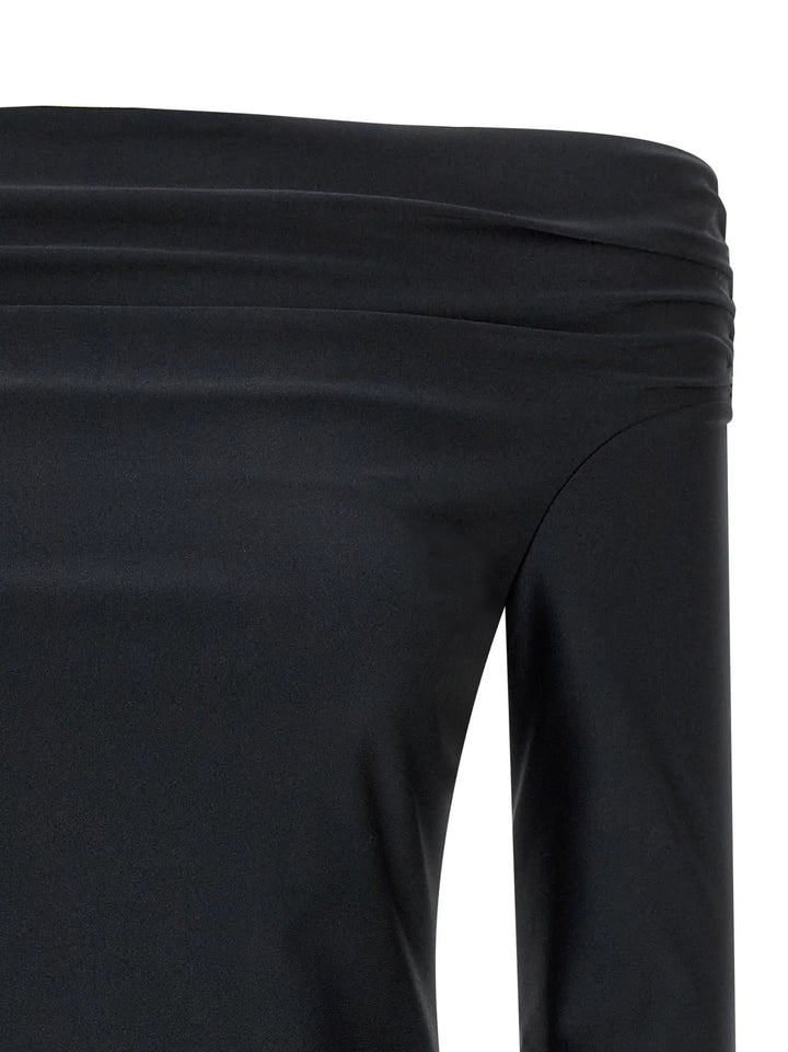 The Andamane Black Polyamide Tank Tops