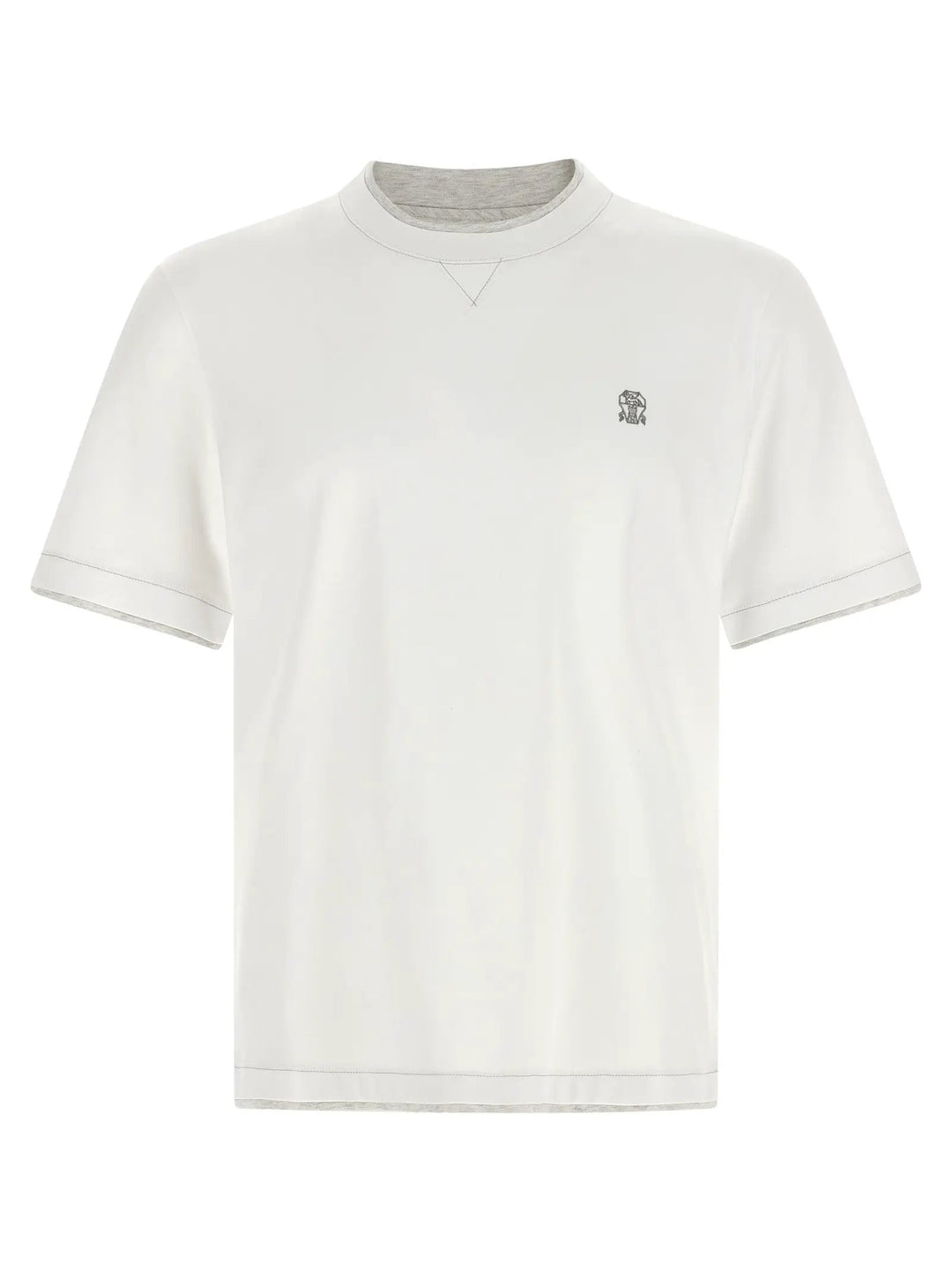 Brunello Cucinelli White Cotton T-Shirt