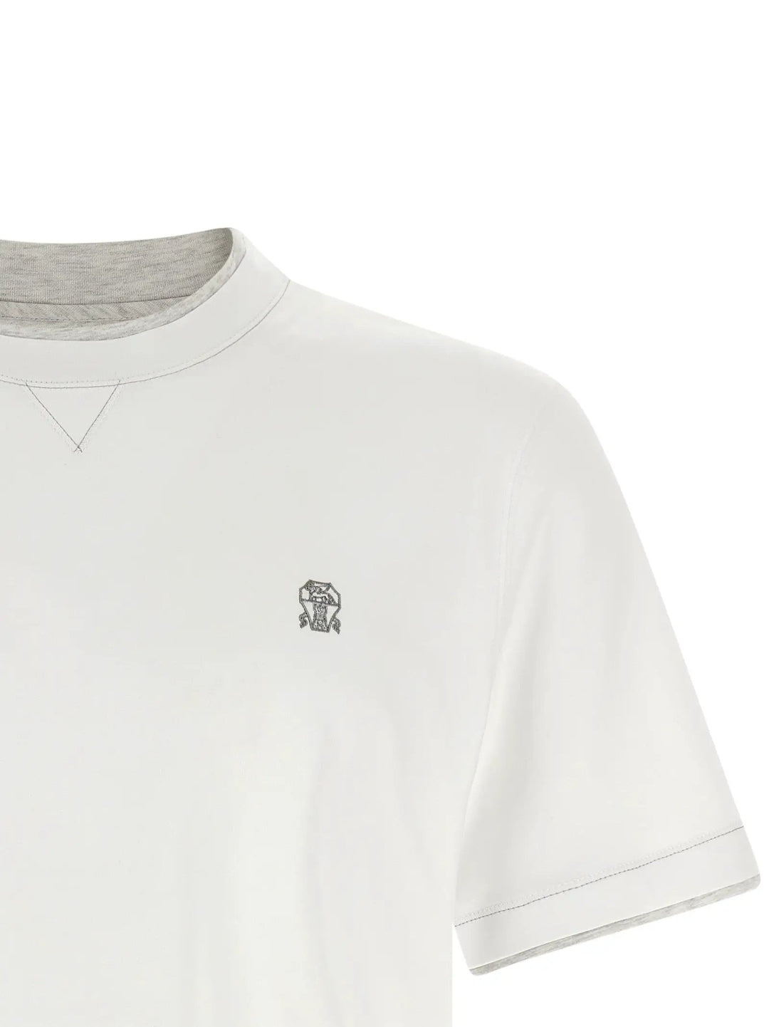 Brunello Cucinelli White Cotton T-Shirt