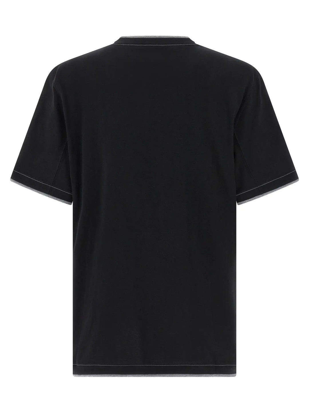 Brunello Cucinelli Black Cotton T-Shirt