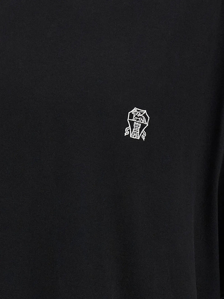 Brunello Cucinelli Black Cotton T-Shirt