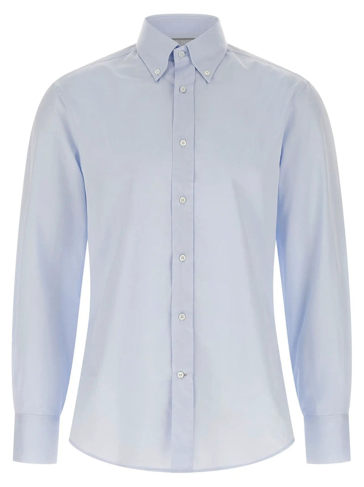 Brunello Cucinelli Blue Cotton Blouse