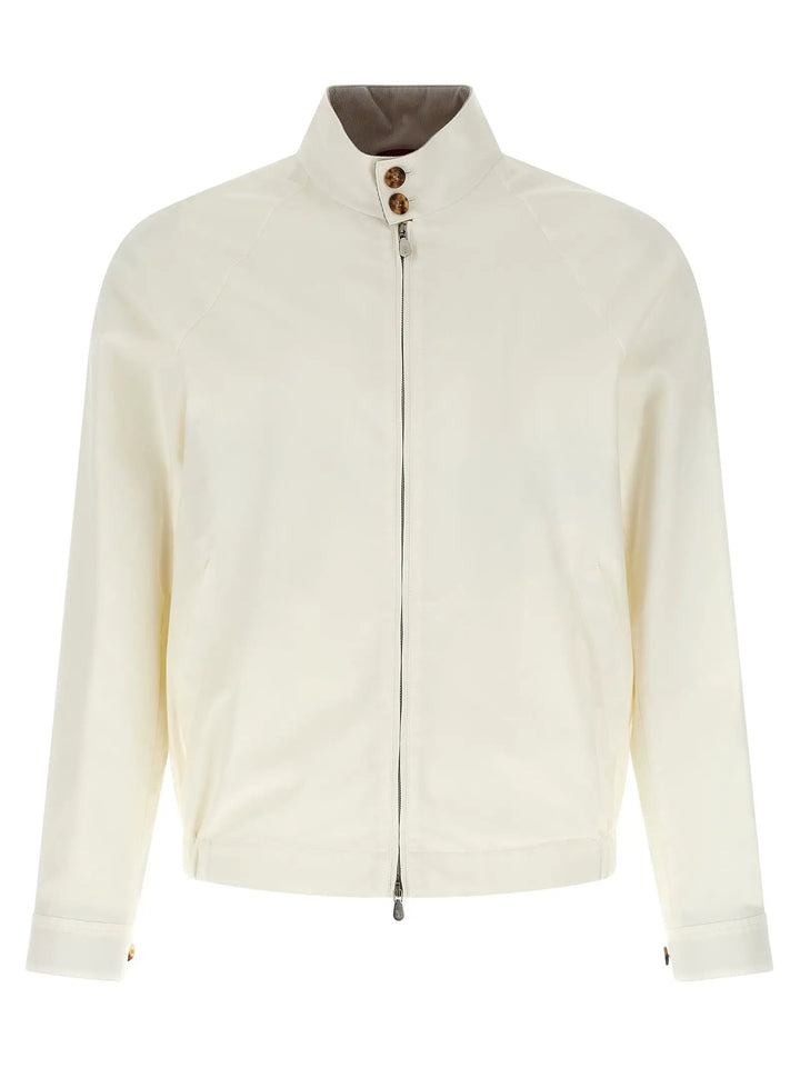 Brunello Cucinelli White Cotton Full-Length Jacket