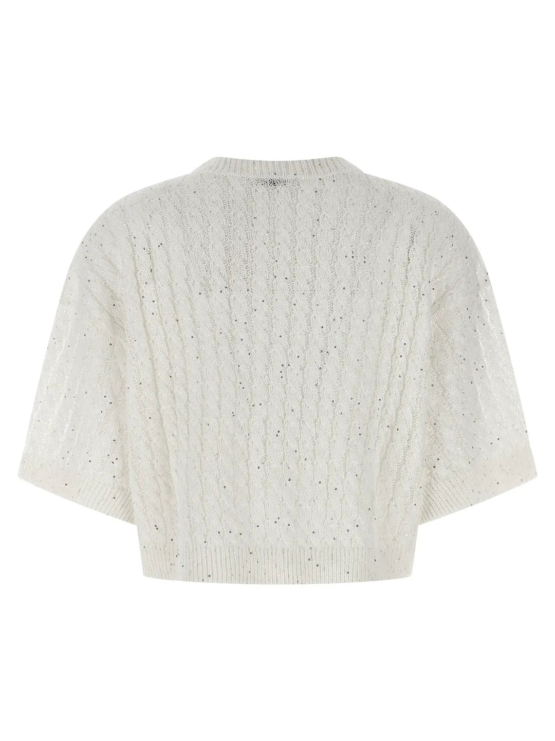 Brunello Cucinelli White Linen Cardigan
