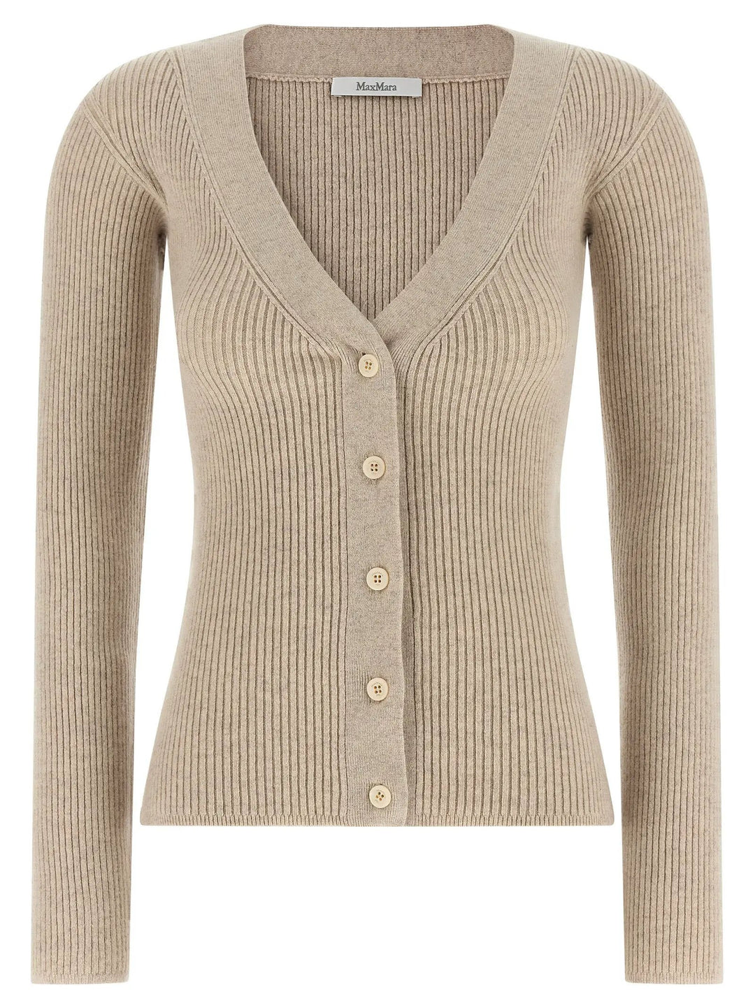 Max Mara Beige Wool Cardigan