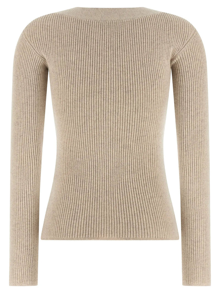 Max Mara Beige Wool Cardigan