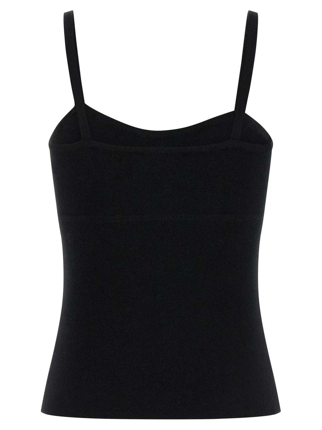 Max Mara Black Virgin Wool Tank Tops