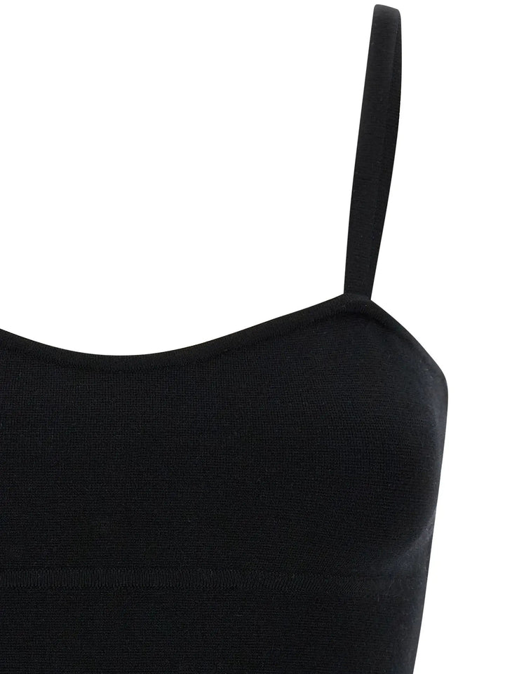 Max Mara Black Virgin Wool Tank Tops