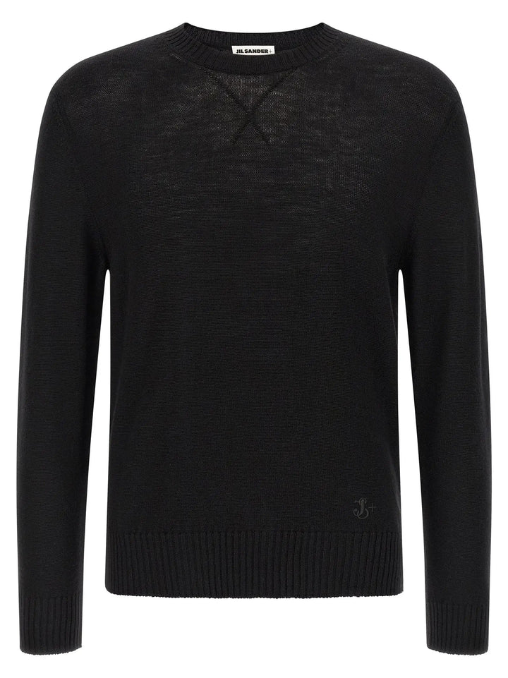 Jil Sander Black Virgin Wool Cardigan