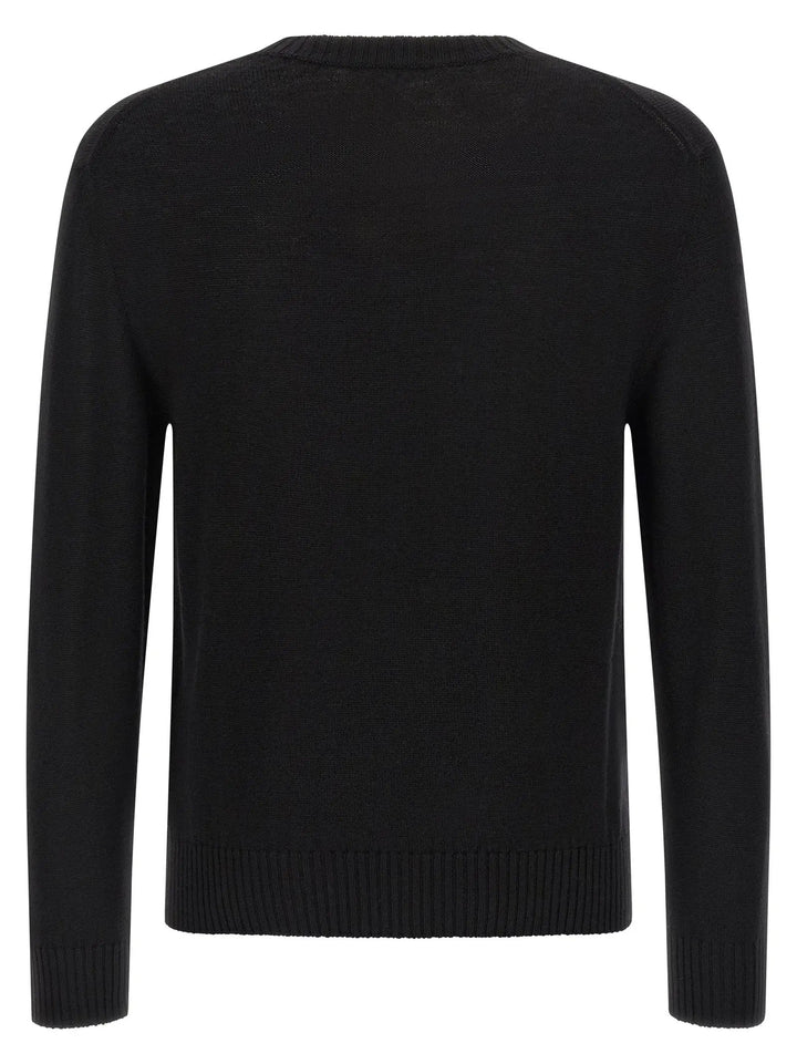 Jil Sander Black Virgin Wool Cardigan
