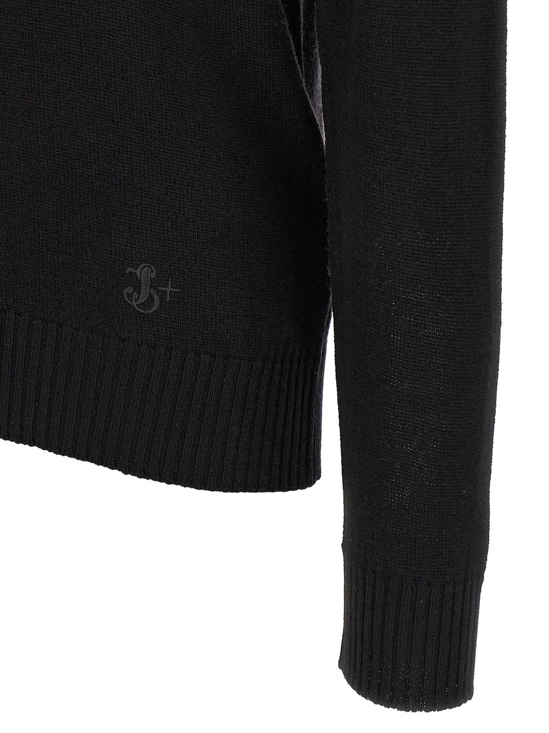 Jil Sander Black Virgin Wool Cardigan