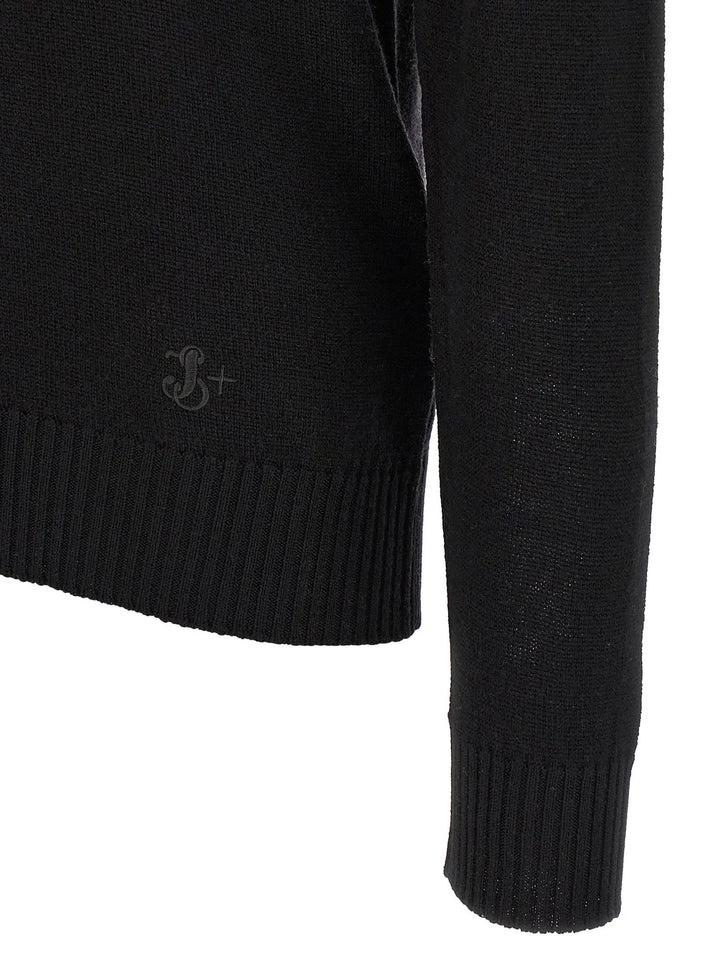 Jil Sander Black Virgin Wool Cardigan
