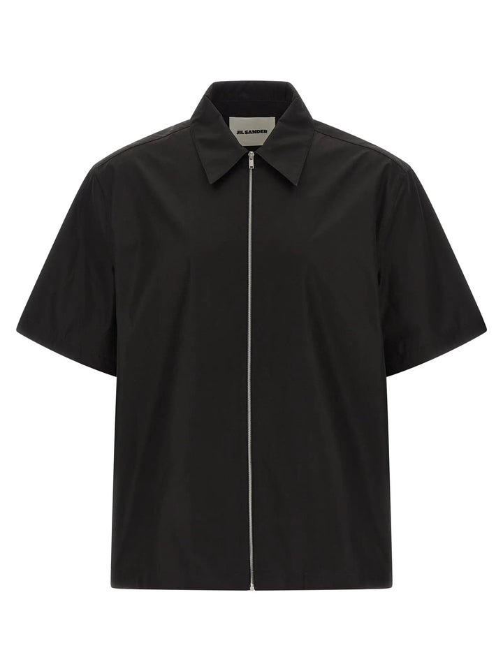 Jil Sander Black Cotton Blouse