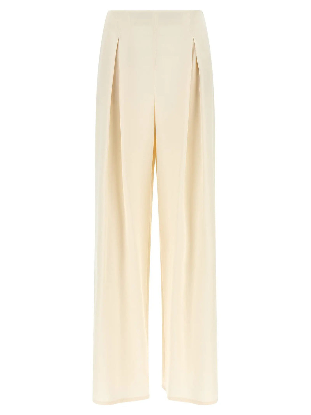Max Mara White Silk Casual Pants
