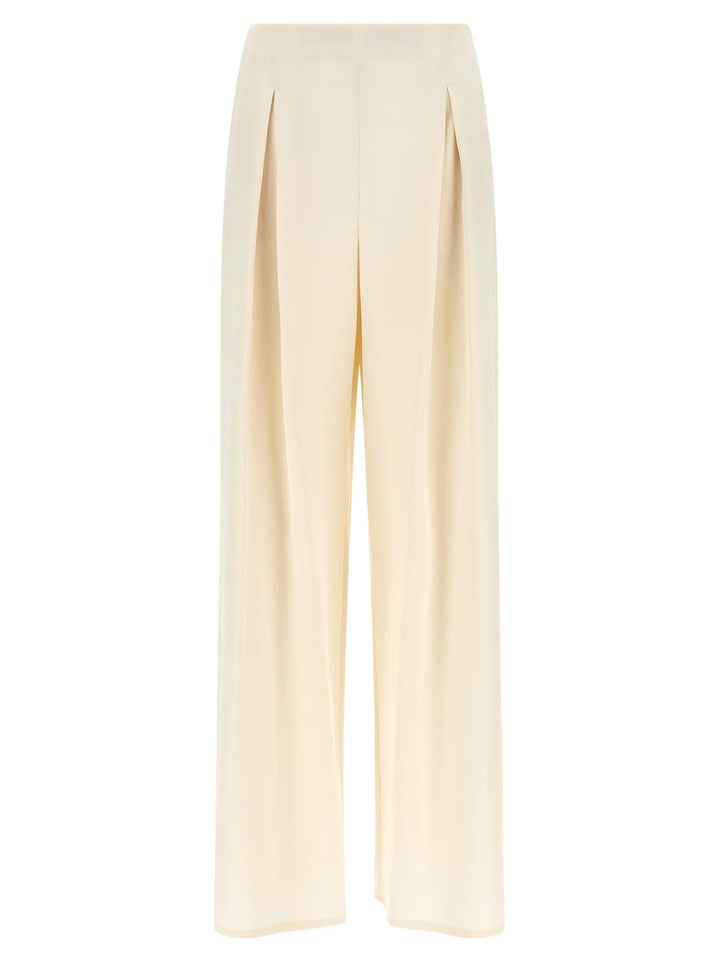 Max Mara White Silk Casual Pants