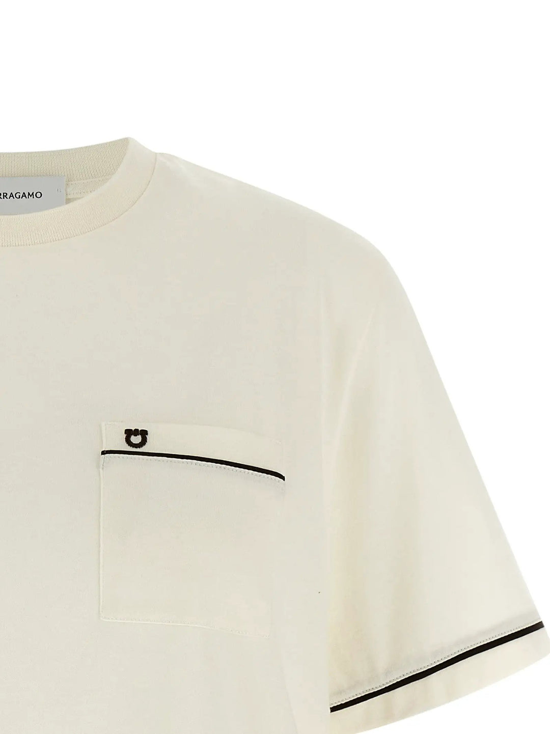 Ferragamo Beige Cotton T-Shirt