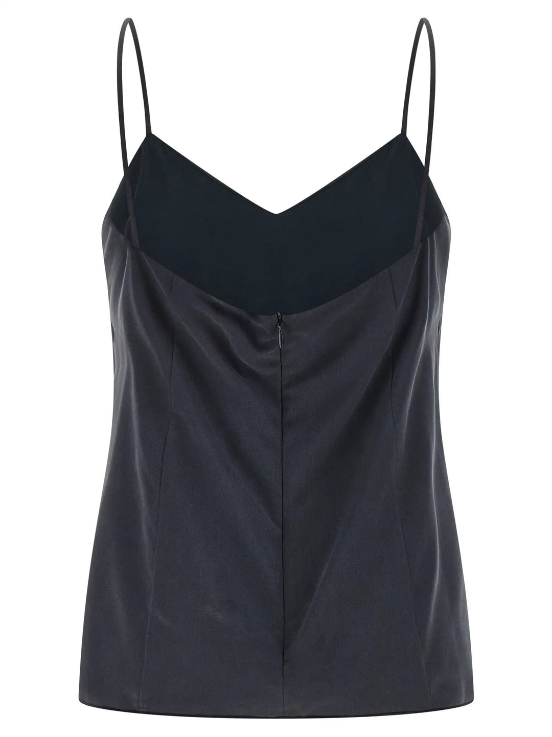 Max Mara Sample Sale | Max Mara Gray Silk Sleeveles T-Shirt - | Designer outlet