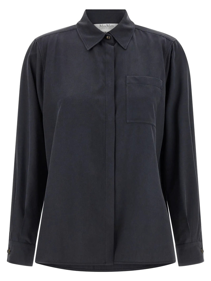 Max Mara Gray Silk Blouse