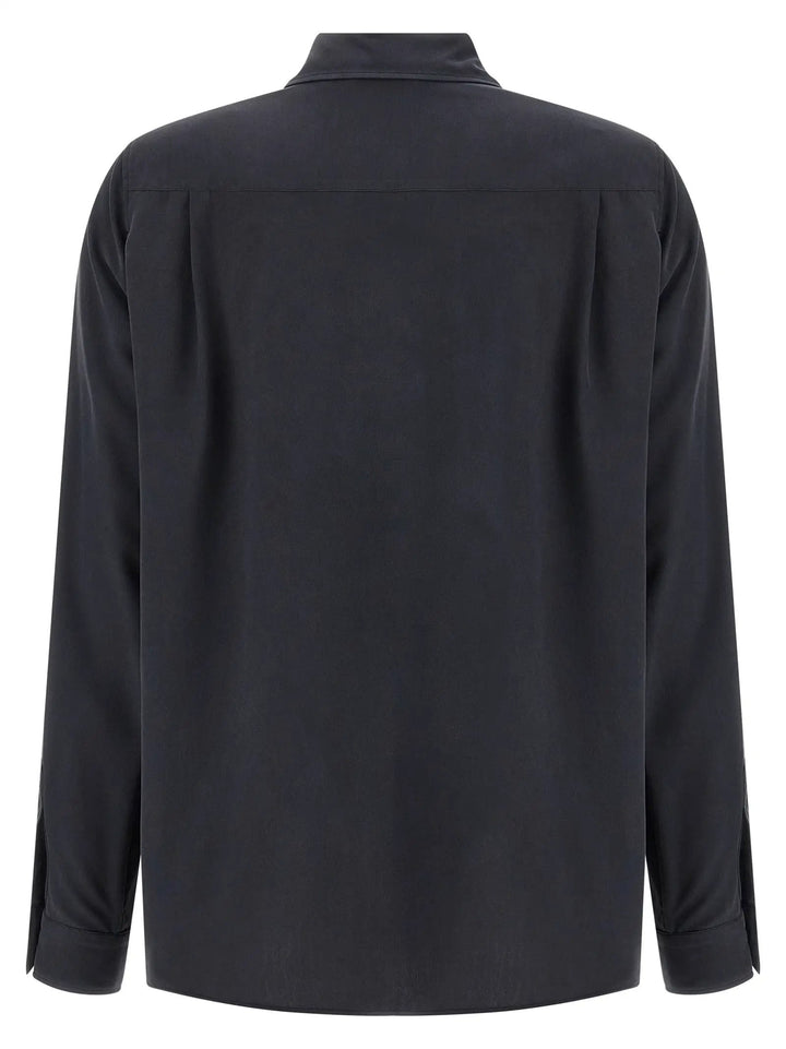 Max Mara Gray Silk Blouse