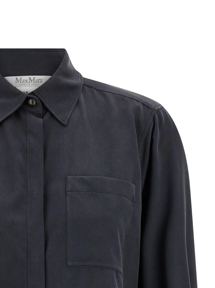 Max Mara Gray Silk Blouse