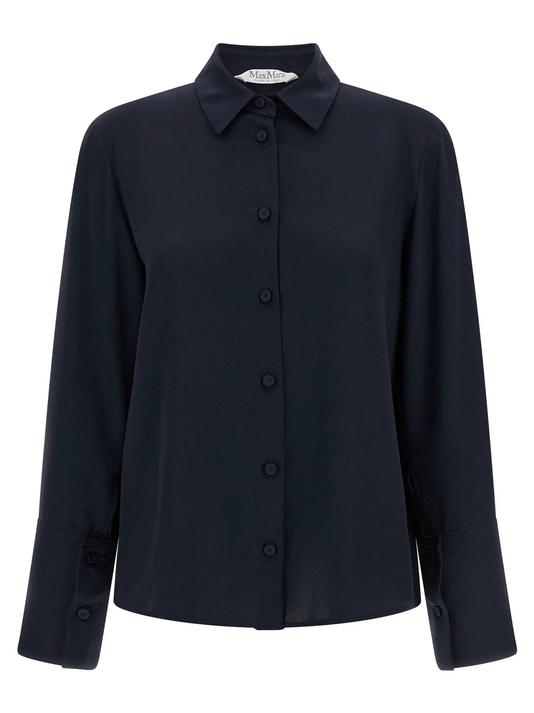 Max Mara Blue Silk Blouse