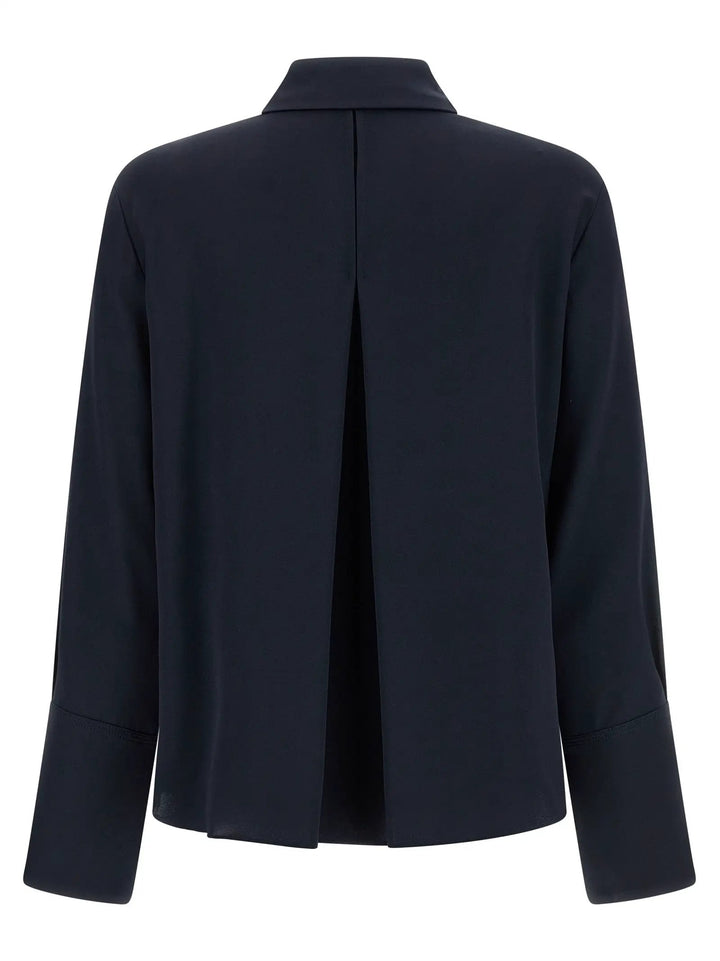 Max Mara Blue Silk Blouse