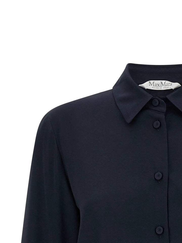 Max Mara Blue Silk Blouse