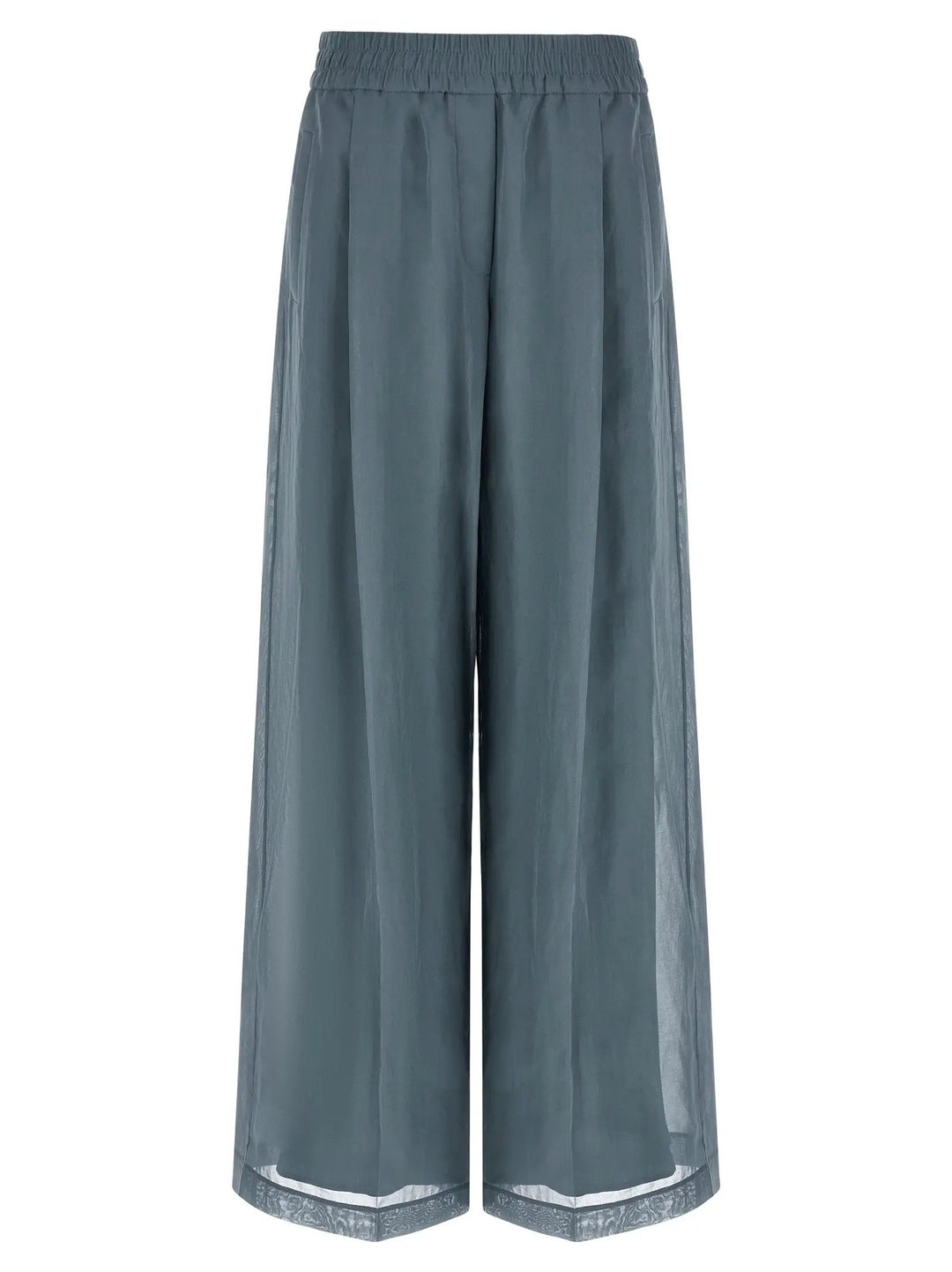 Brunello Cucinelli Blue Cotton Casual Pants