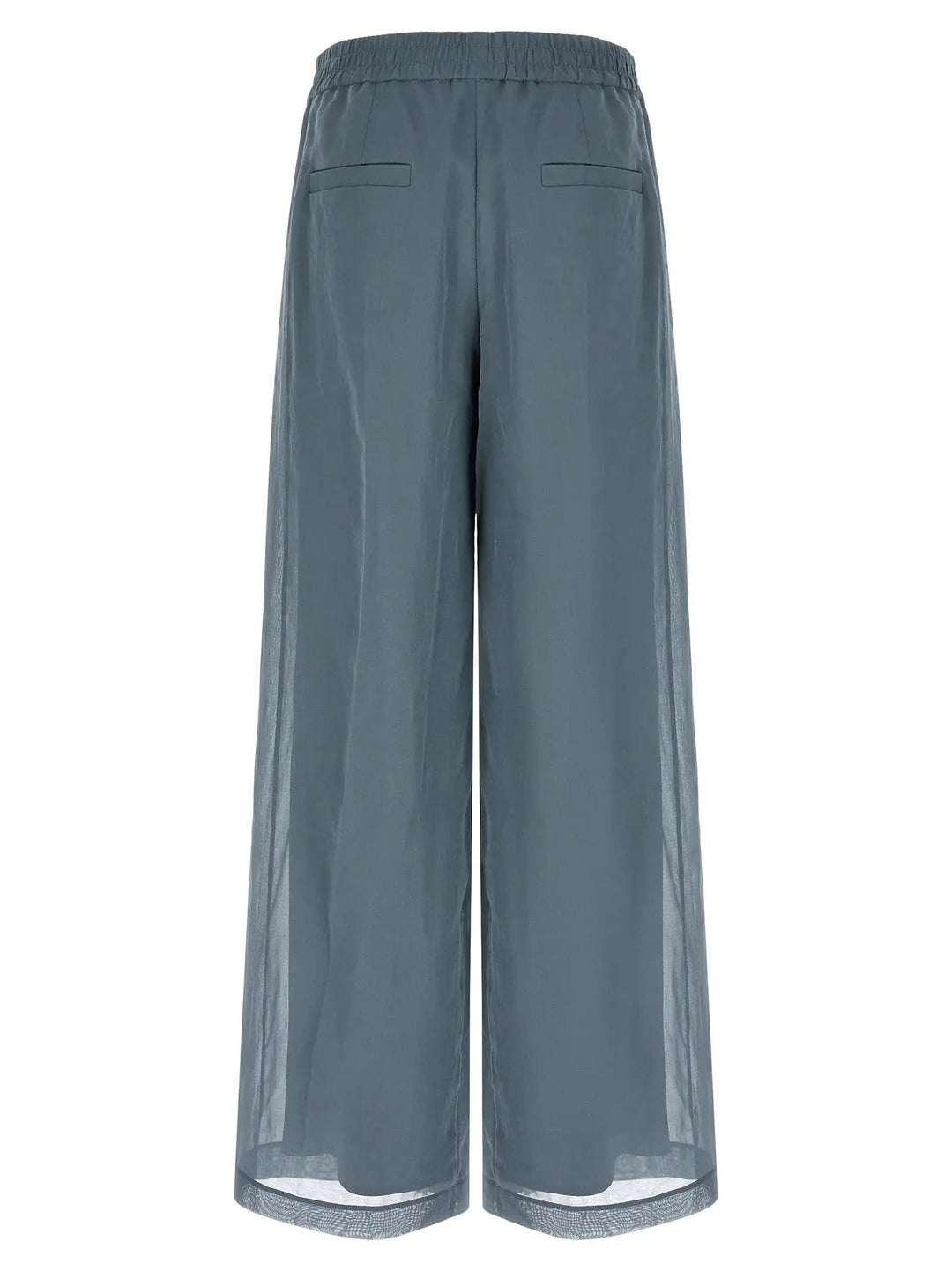 Brunello Cucinelli Blue Cotton Casual Pants