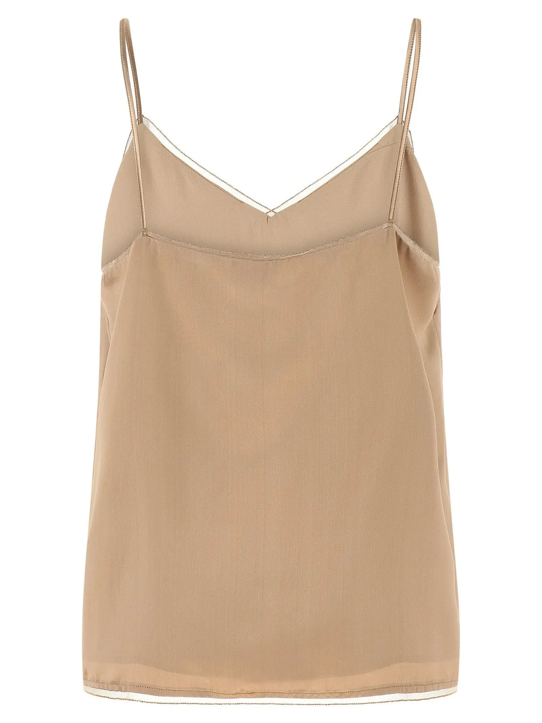 Fabiana Filippi Beige Viscose Tank Tops