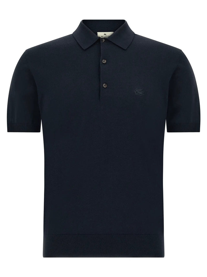 Etro Blue Cotton Polo Shirt