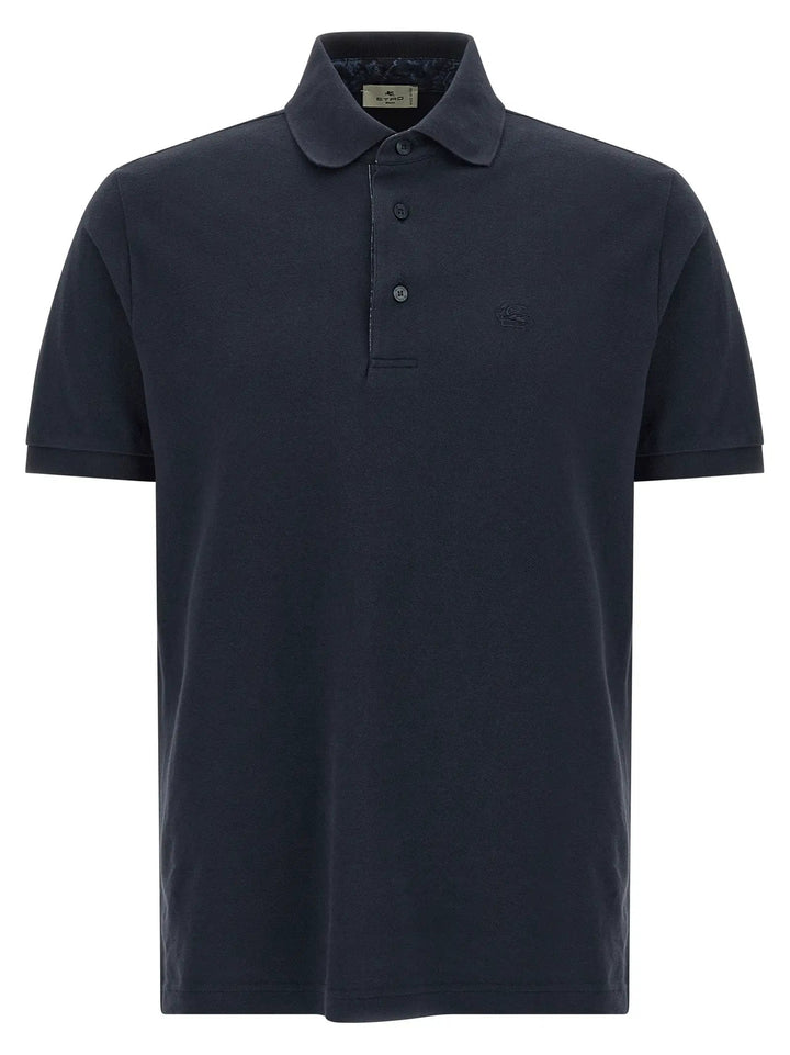 Etro Blue Cotton Polo Shirt