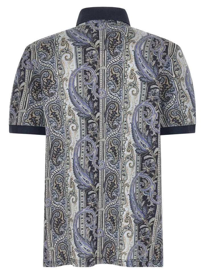 Etro Blue Cotton Polo Shirt