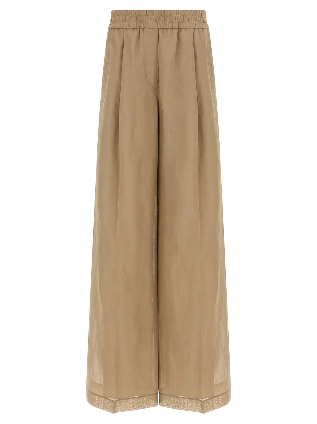Brunello Cucinelli Beige Cotton Casual Pants