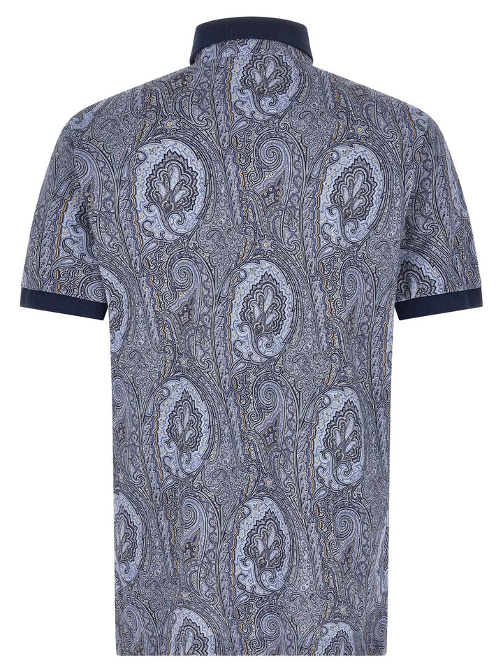 Etro Blue Cotton Polo Shirt