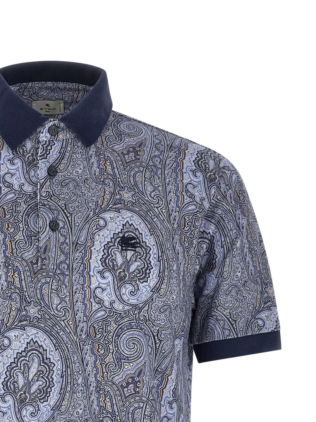 Etro Blue Cotton Polo Shirt