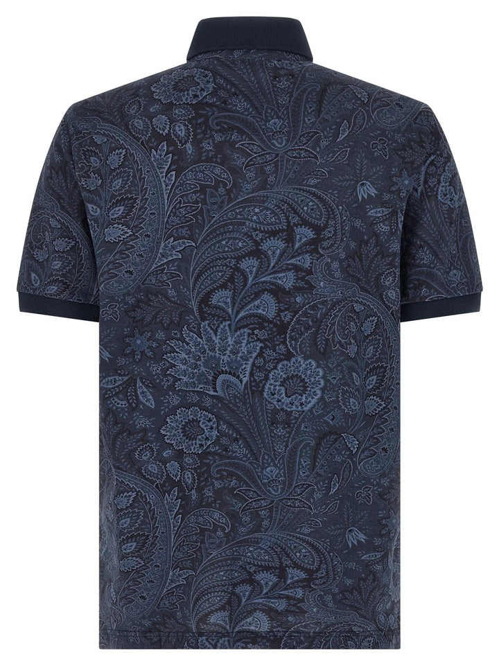 Etro Blue Cotton Polo Shirt