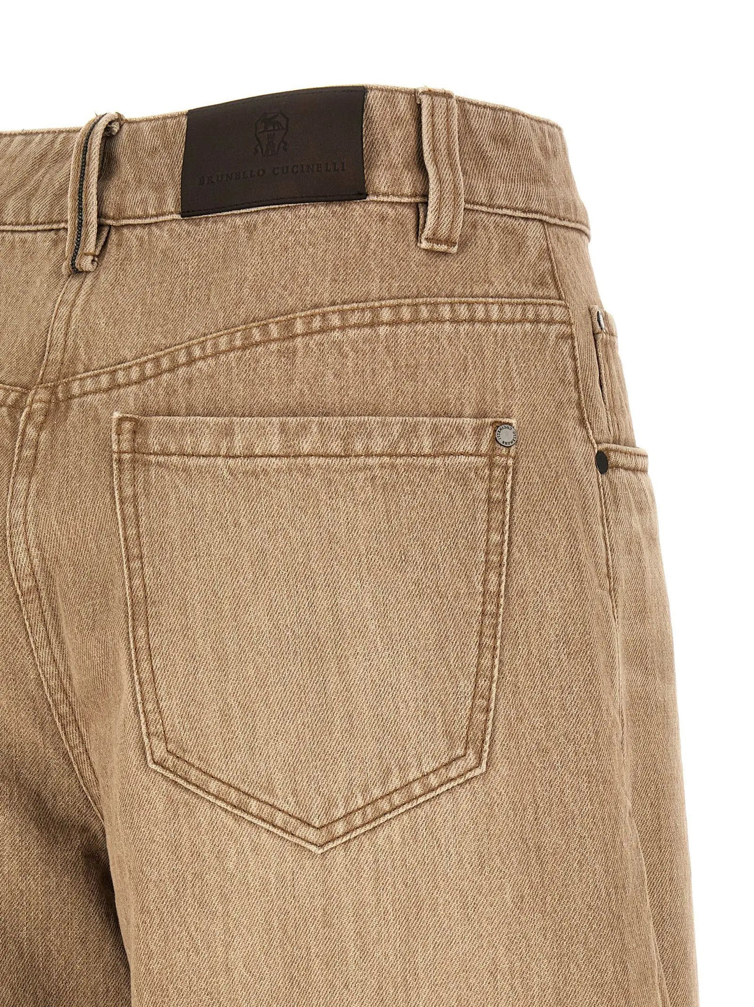Brunello Cucinelli Beige Cotton Jeans Denim